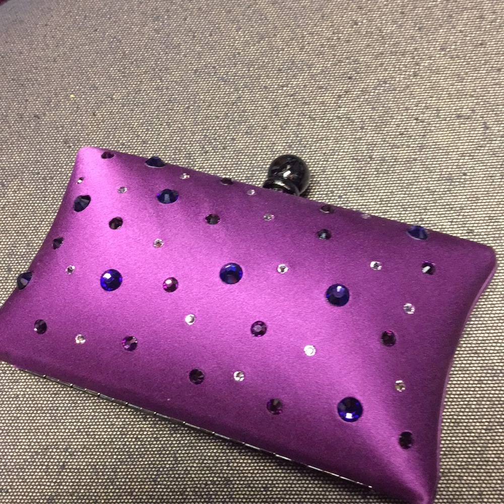 Inge Christopher Minaudiere Purse Handbag  Purple